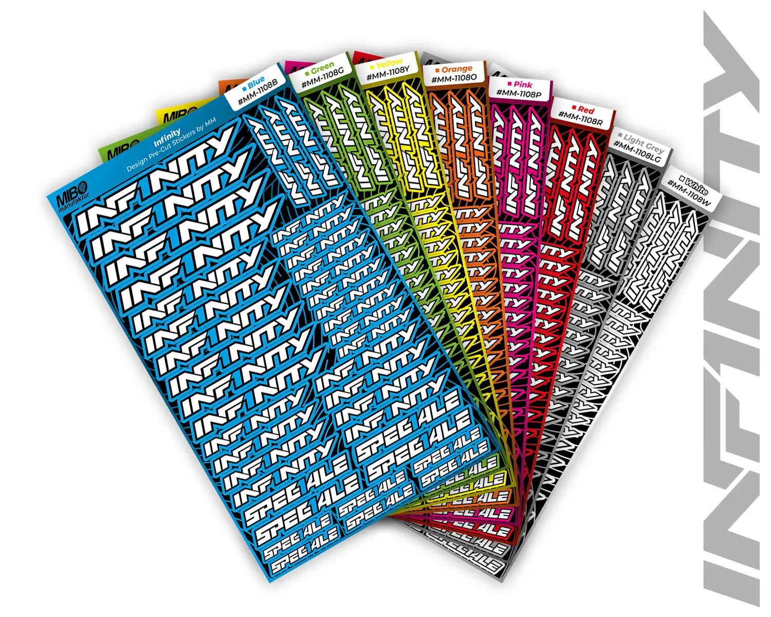 Infinity Racing Design Pre-Cut Stickers by MM (8 Color Options, 41 ...