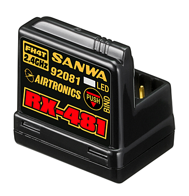 Sanwa RX-481 (2.4GHz, 4-Channel, FHSS-4) Receiver w/Internal Antenna
