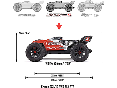 Arrma Kraton 4S V2 BLX 1/10 4WD RTR (Red)