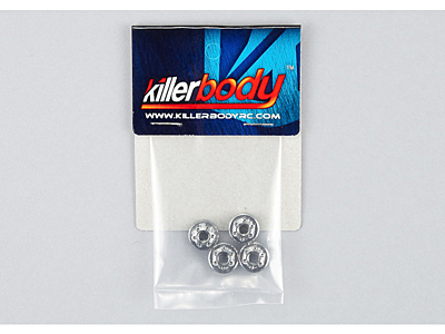 Killerbody M3 Aluminum Wheel Nuts (Gray, 4pcs)
