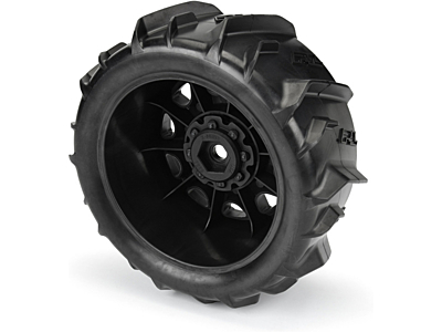 Pro-Line Dumont Sand/Snow 1/6 Front/Rear 5.7” Tires Mounted on Raid 8x48 Removable 24mm Hex Wheels Black (2pcs)