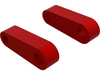 Arrma Aluminum Front Suspension Mounts (Red, 2pcs)