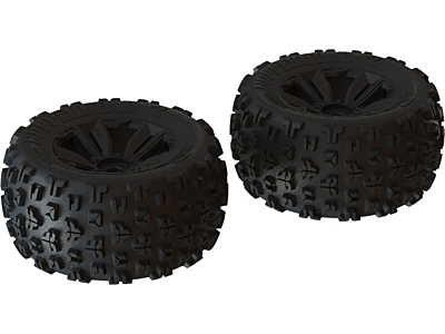 Arrma dBoots Copperhead 2 MT Glued Tire Set (Black, 2pcs)