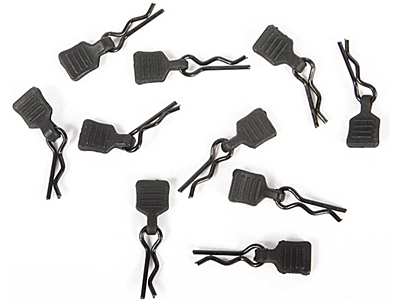 Axial Body Clip 3mm With Tab (Black, 10pcs)