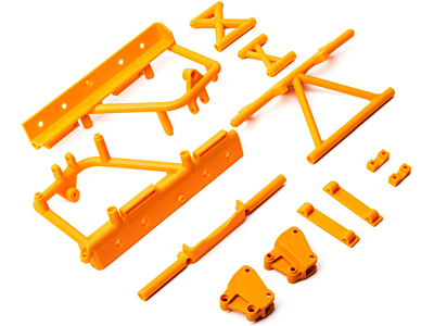 Axial Cage Supports Battery Tray RBX10 (Orange)