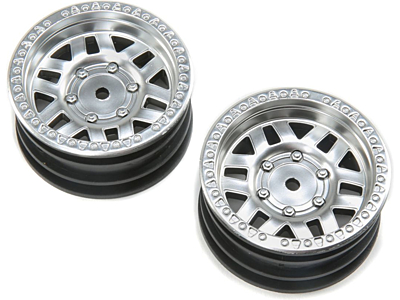 Axial 1.9" KMC Machete Wheels (Satin Silver, 2pcs)