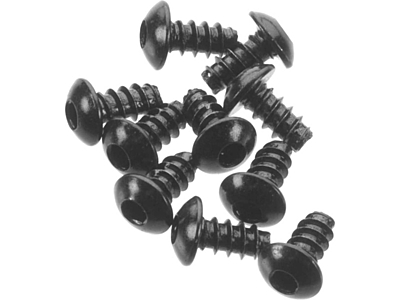 Axial Tapping Hex Socket Button Head Screw M3x6mm (Black, 10pcs)