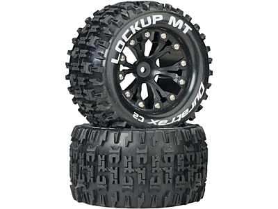 Duratrax Lockup MT 2.8" 2WD Mounted Rear C2 Tires (Black, 2pcs)