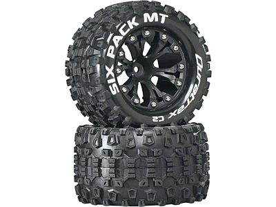 Duratrax Six-Pack MT 2.8" 2WD Mounted 1/2" Offset Tires (Black, 2pcs)
