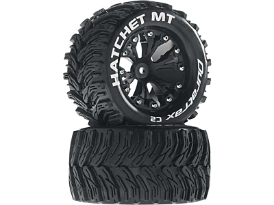 Duratrax Hatchet MT 2.8" 2WD Mounted Rear Tires (Black, 2pcs)