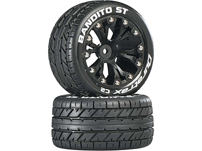 Duratrax Bandito ST 2.8" 2WD Mounted Rear C2 Tires (Black, 2pcs)