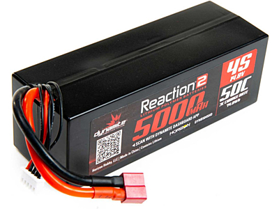Dynamite 5000mAh 14.8V 4S 50C Reaction 2.0 Hardcase LiPo Battery (Deans)
