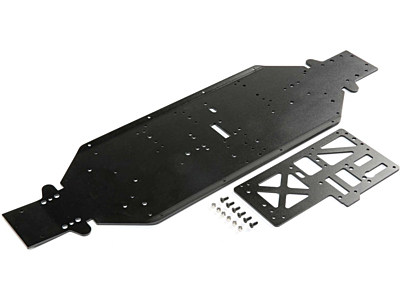 Losi DBXL-E 2.0 Chassis with Brace 4mm (Black)