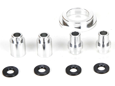 Losi MTXL Engine Mount Spacer and Clutch Mount Aluminum (Silver)