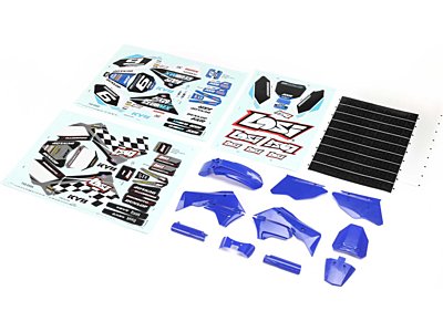 Losi Promoto-MX Plastics with Wraps (Blue)