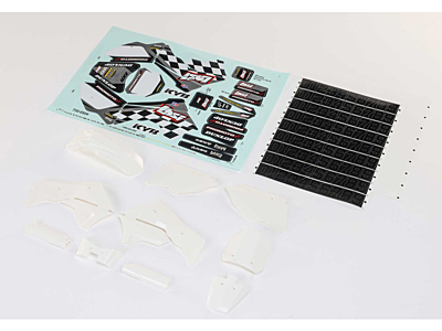 Losi Promoto-MX Plastics with Wraps (White)