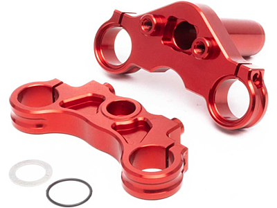 Losi Promoto-MX Aluminum Triple Clamp Set (Red)