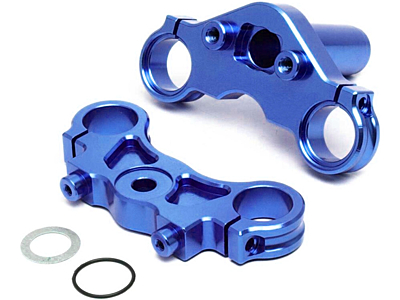 Losi Promoto-MX Aluminum Triple Clamp Set (Blue)