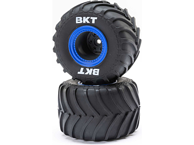 Losi Mini LMT MT Tires Beadlock Premount (Blue, 2pcs)