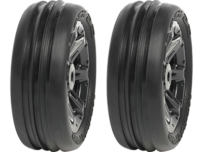 Medial Pro Preglued Front Sport Tires Tracer 2.2" (Black, 2pcs)