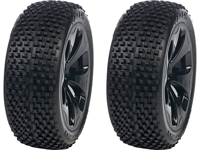 Medial Pro Racing Front Tires Mounted on Black Rims Velox M3 Soft (2pcs)