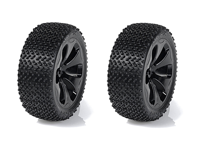 Medial Pro Racing Tires Mounted on Black Rims Matrix M3 Soft (2pcs)
