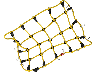 Robitronic Luggage Net With Hooks 190x120mm (Yellow)
