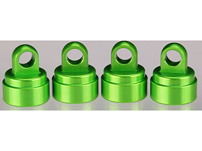 Traxxas Aluminum Shock Caps (Green, 4pcs)