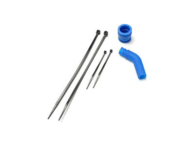 Traxxas Molded Pipe Coupler and Exhaust Deflecter (Blue)