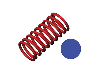 Traxxas Rear Red Spring GTR 5.9 Rate Blue (2pcs)