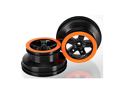 Traxxas 2.2/3.0" SCT Wheels (Black-Orange, 2pcs)