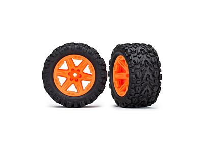 Traxxas 2WD Rear Talon Extreme Tires & RXT Wheels 2.8" (Orange, 2pcs)