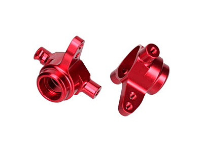 Traxxas Left & Right Aluminum Steering Blocks (Red, 2pcs)
