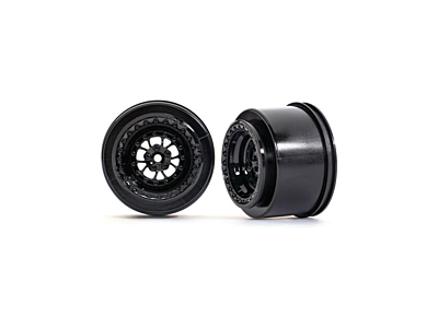 Traxxas Rear Weld Wheels (Gloss Black, 2pcs)