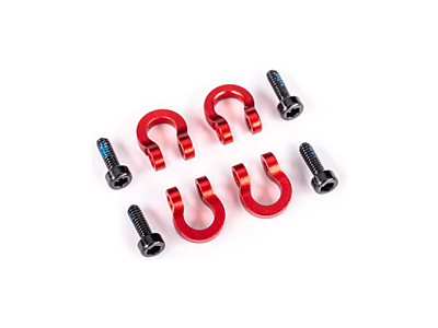 Traxxas Bumper D-rings (Red, 4pcs)