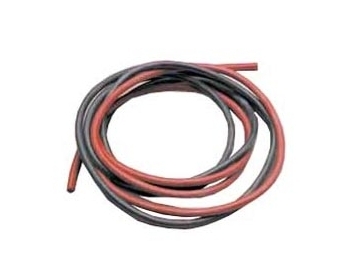 Graupner Silicon Wire Ø4.1mm, 2x1m, Red/Black, 11AWG