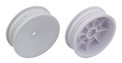 Associated 2WD Slim Front Wheels, 2.2 in, 12 mm Hex (White)