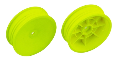 Associated 2WD Slim Front Wheels, 2.2 in, 12 mm Hex (Yellow)
