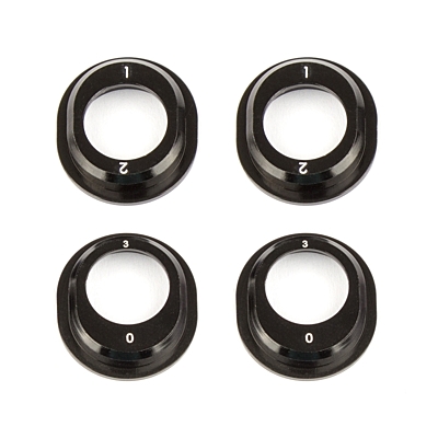 Associated RC10B6.1 Aluminum Differential Height Inserts (black)