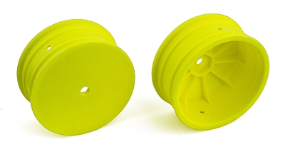 Associated 4WD Front Wheels, 2.2in, 12mm Hex (Yellow)