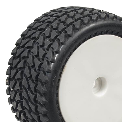 Hobbytech Rear Offroad 1/10 Pre Glued Tires All Terrain (2pcs)