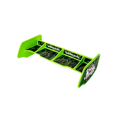 Hobbytech 1/10 Offroad Plastic Wing + Stickers (Green)