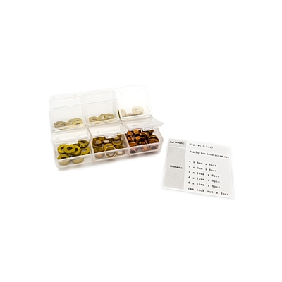 Hobbytech Washer and Nut Box Set (Gold Anodized, 60pcs)