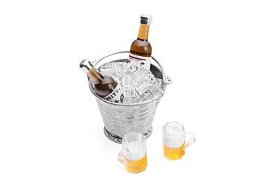 Kavan 1/10 Model Decoration Ice Bucket, Beers and Ice Cube for RC Crawler