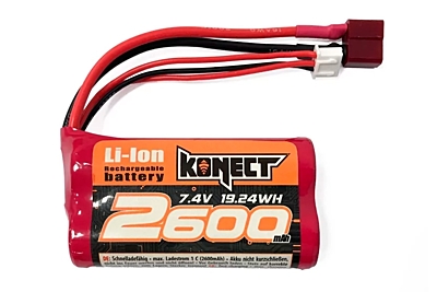 Konect 2600mAh 7.4V 15C Li-Ion Battery