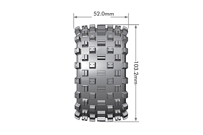 Louise ST-Rock Soft 1/10 Truck Tires 1/2 Offset 12mm Hex Black Rims (2pcs)