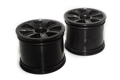 LRP S10 Twister TX Spoke Wheels Rear (Black, 2pcs)