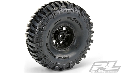 Pro-Line Interco Bogger 1.9" G8 Rock Terrain Tires Mounted for F/R 1.9" Rock Crawler on Impulse Black Plastic Internal Bead-Loc Wheels