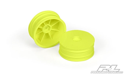 Pro-Line Velocity 2.2" Hex Front Wheels Yellow for RB6, B5, B5M, B6, and B6D Front