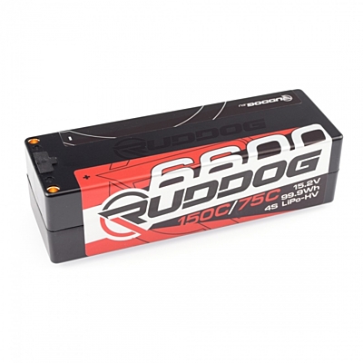 Ruddog Racing 1/8 LCG 6600mAh 15.2V 4S 150C/75C HV LiPo (5mm, 475g)